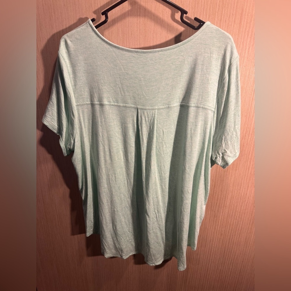 Philosophy Mint Green Short Sleeve Top Size 2X - Picture 3 of 3